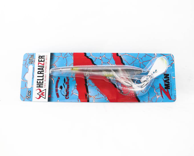 Zman Hell Raizer Tail Blade 5 pouces leurre coulant Ghost Shad (3529) blue