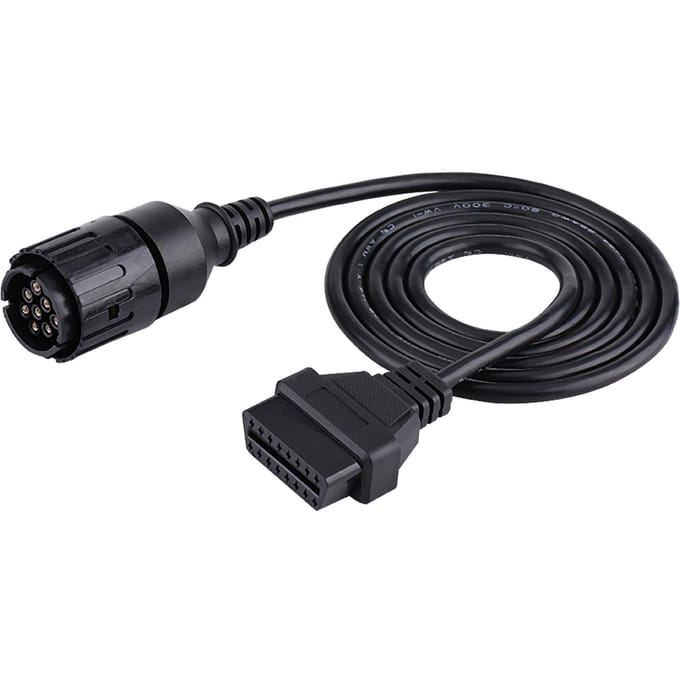 10-pins naar 16-pins OBD2-adapterconnector Diagnostische kabel voor ICOMD Motorfiets black