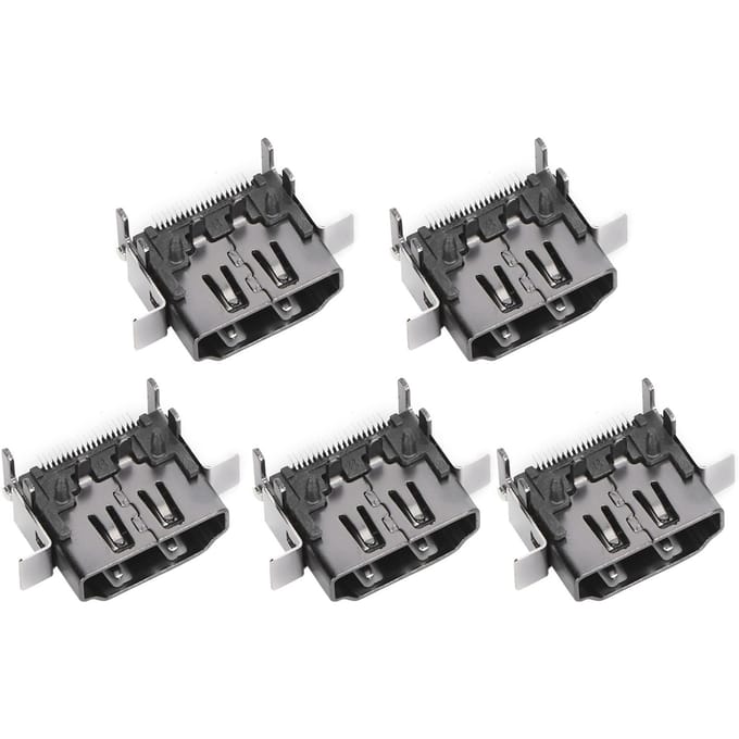 5 Stuks 1080P HDMI Game Console Socket Interface Connector Poort Vervanging voor Xbox One X gray