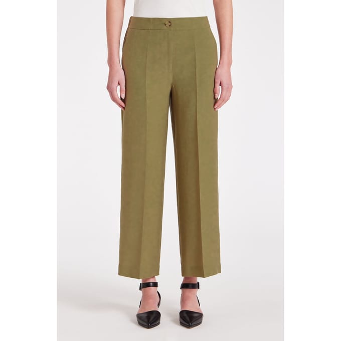 Paul Smith Trousers Lt Greyish Green Größe: 40 | Stoffhosen Outlet | Damen | Grün