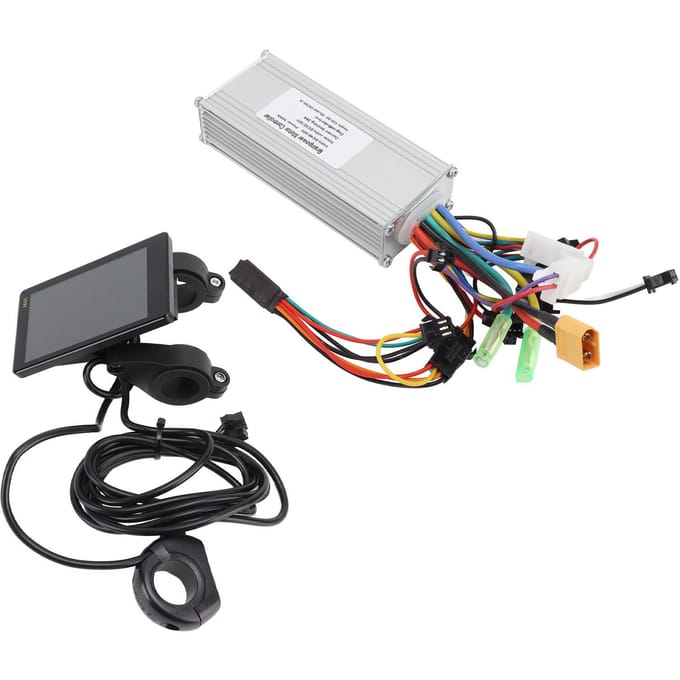 48 60V 500W Elektrische Scooter Controller LCD Display Motor Borstelloze Controller voor 22,5 mm Stuur white