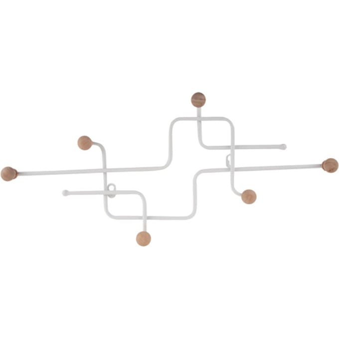 Present Time Kapstok Metro - Mat Wit- 60.5x4x26.5cm - Modern
