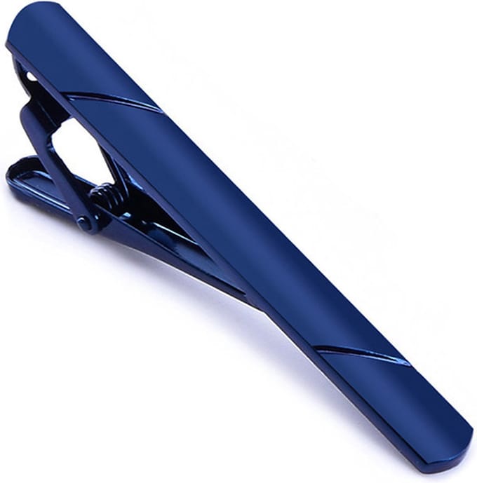 Dasspeld - Stropdas Clip - Striped Dasclip - Blauw