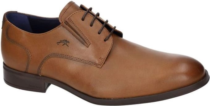 Fluchos -Heren - cognac/caramel - geklede lage schoenen - maat 39