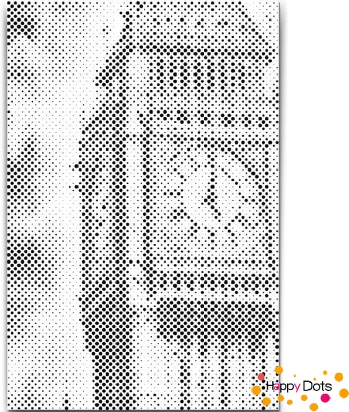 HappyDots DOT Painting Big Ben closeup - Stippelschilderij 20x30cm