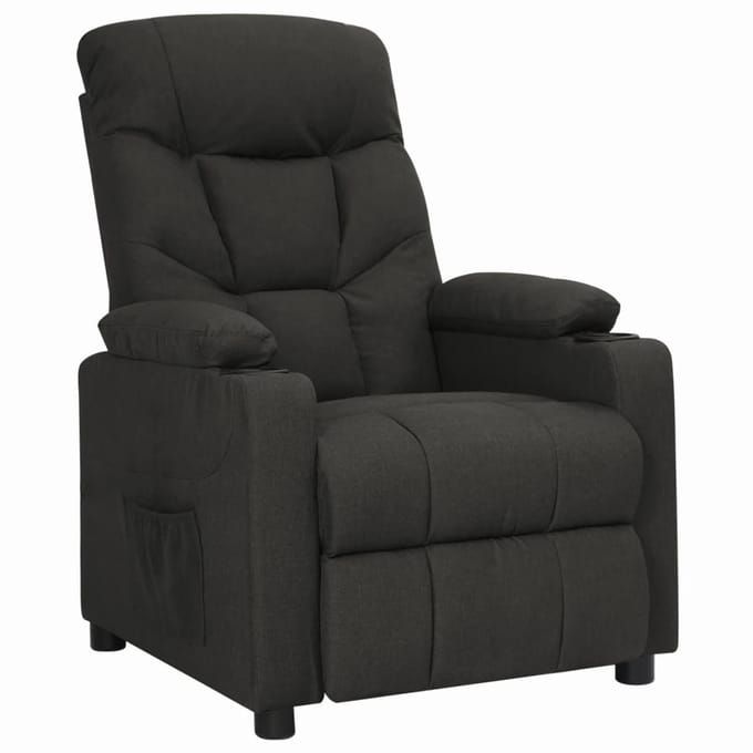 vidaXL - Fauteuil - verstelbaar - stof - zwart