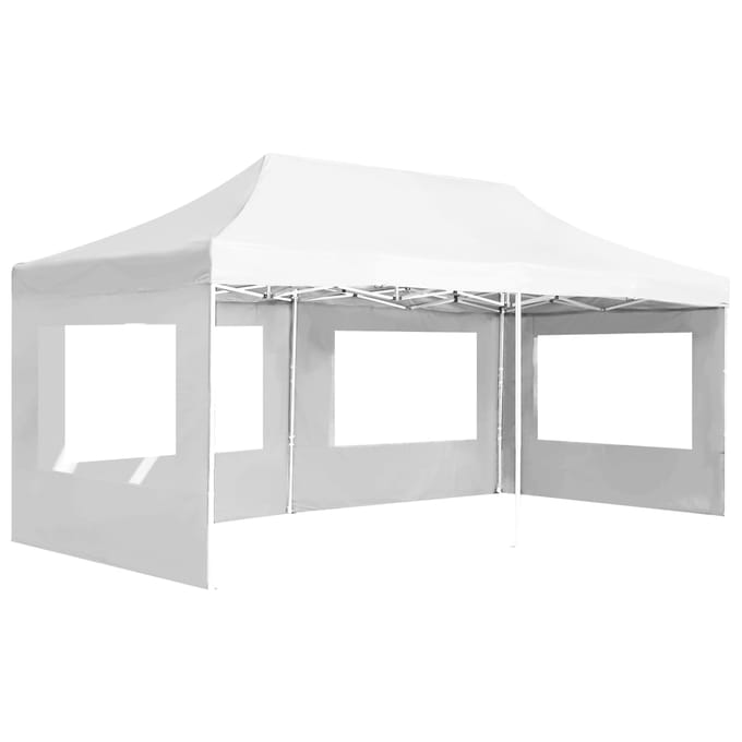 vidaXL - Partytent - inklapbaar - met - wanden - 6x3 - m - aluminium - wit
