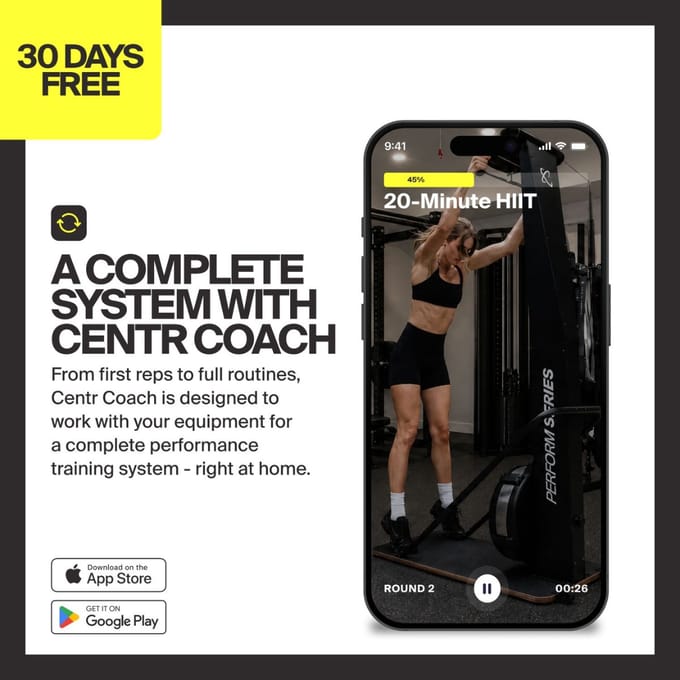 Centr Perform Series Ski Machine With Platform - Ski Machine - Full Body Trainer - Crossfit & HIIT Ski Erg Training - Verstelbare Weerstand