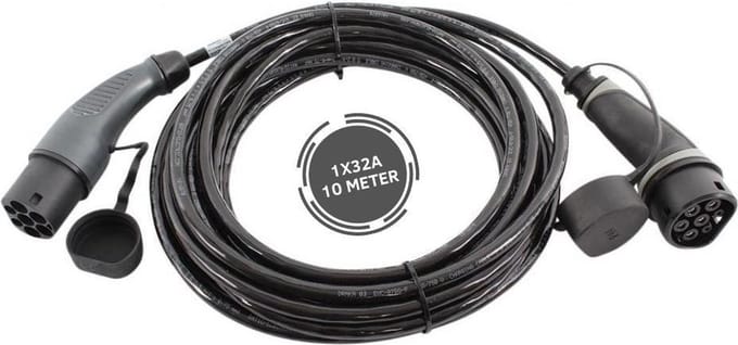 Ratio Basic Line laadkabel auto | type 2 naar type 2 | 7.4 kW | fase 1 - 32A | 10 meter