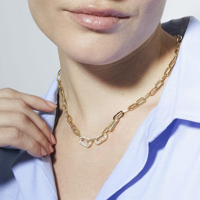 Luxenter Ketting met 18-karaats geelgouden afwerking - Nelith