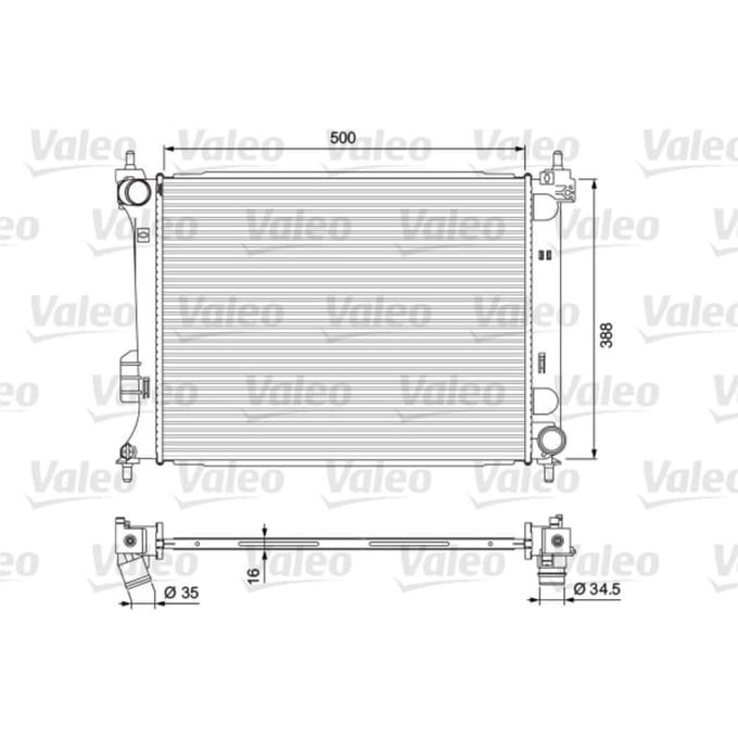 Radiator, motorkoeling VALEO 701729