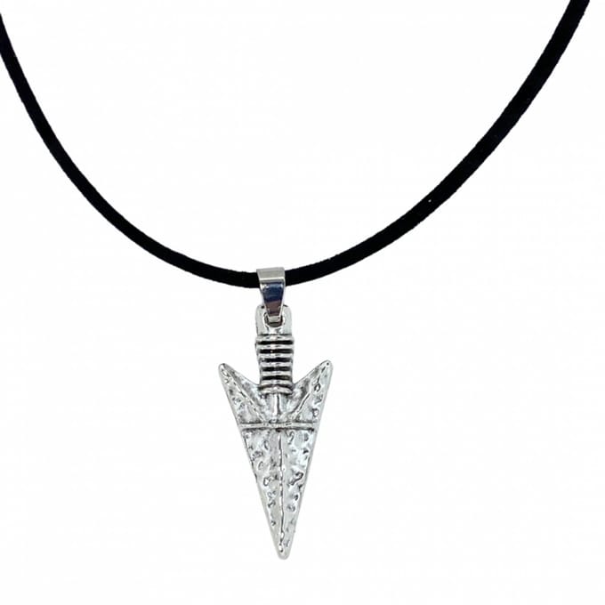 ketting- pijl- zwart koord - Charme Bijoux