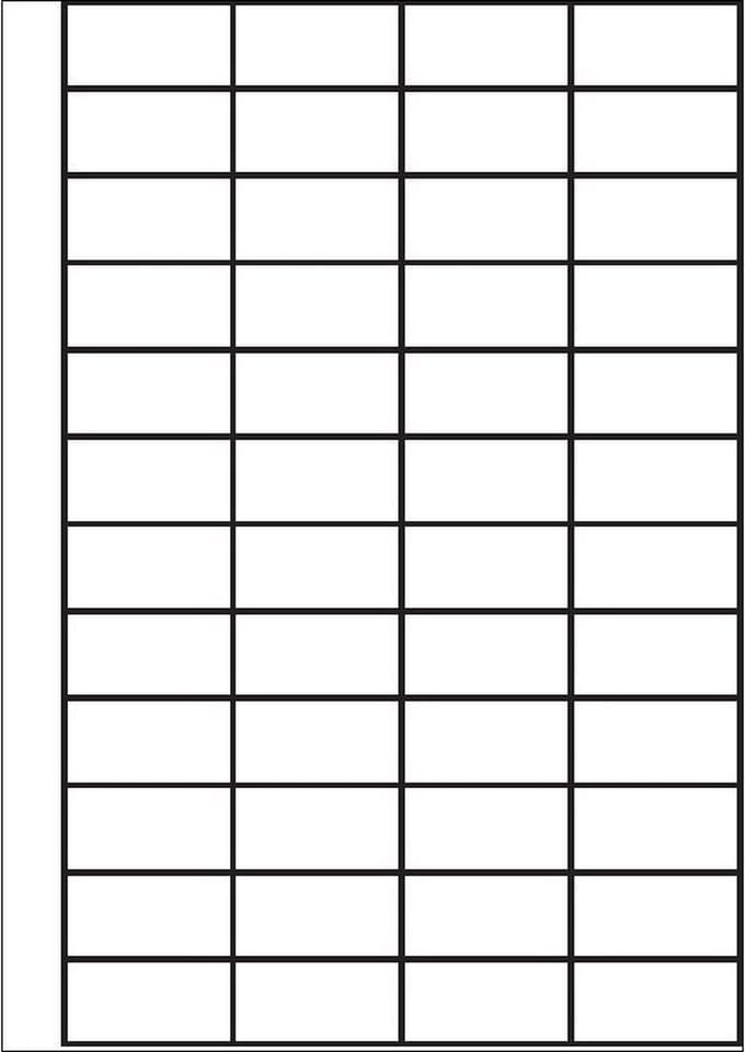 A4 etiketten 48 x 24,7 mm wit (100 vel)