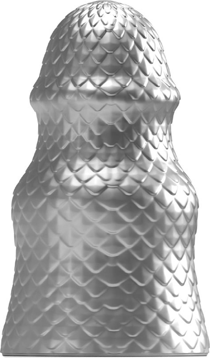 Stretch'r - Scaly - XXL Buttplug - Gun Metal Zilver M