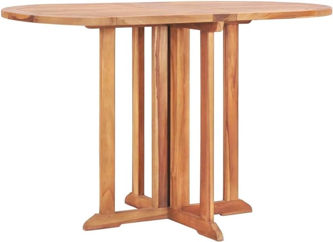 Inklapbare houten tuintafel van massief teak voor buiten en balkon