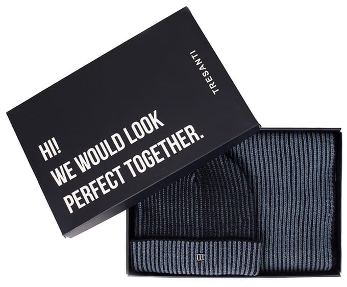 Devin I Giftbox Scarf & Beanie Royal Blue (TRCOIE012 - 805)