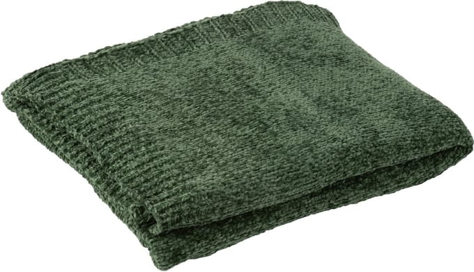 J-Line deken Chenille - polyester - groen