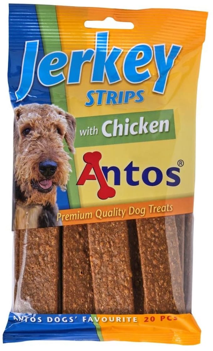 Antos Jerkey Strips Kip - hondensnack - 20 Stuks