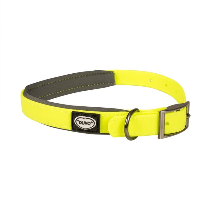 Duvo+ South Halsband Pvc Neon Geel L 35-55cm/20mm