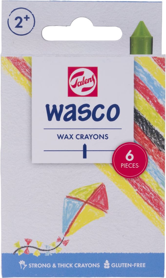 Talens Wasco waskrijt set | 6 kleuren