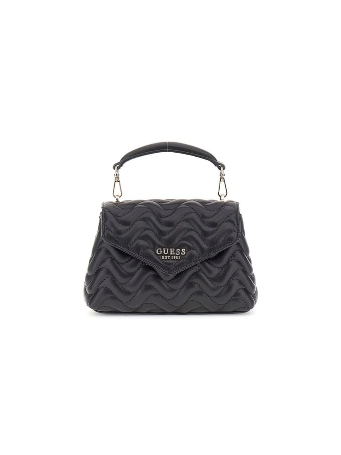 GUESS Schoudertas Handtas Melisandra Mini Top Handle Flap Black Zwart