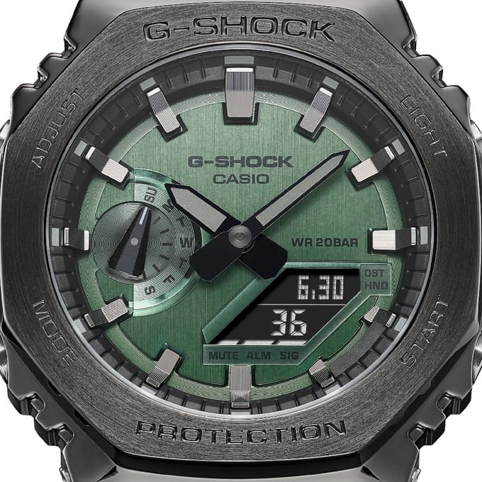 Casio G-Shock GM-2100B-3AER Horloge - Kunststof - Groen - Ø 42 mm