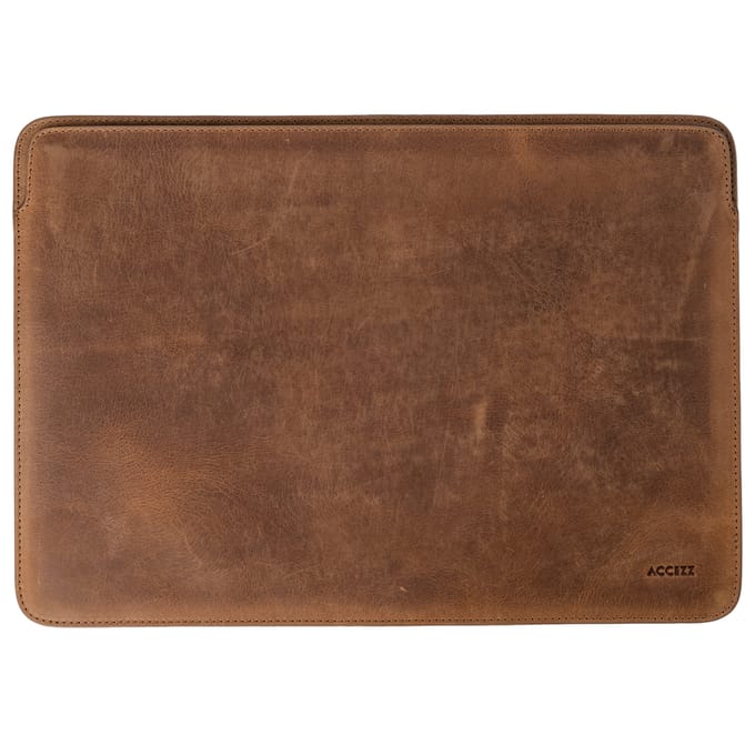 Accezz Leather Laptophoes 13 inch - Laptopsleeve - Cognac