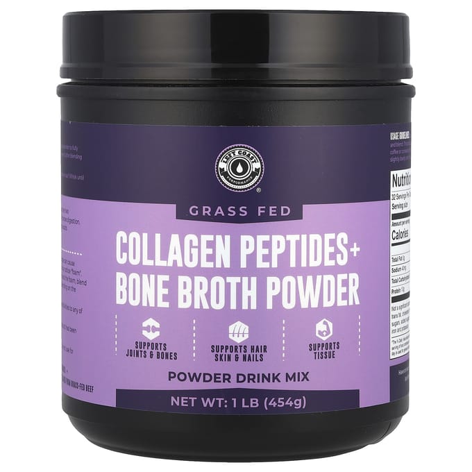 Collageen Peptide + Runderbotbouillonpoeder, 454G(1 pond)