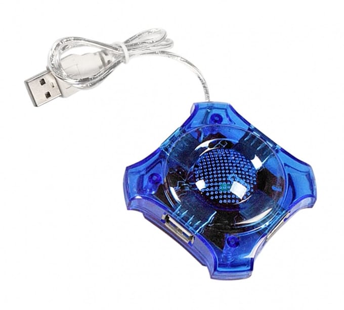 Esperanza Usb 2.0 Hub Splitter Voor Laptop Pc Computer 4 Poorten Blauw