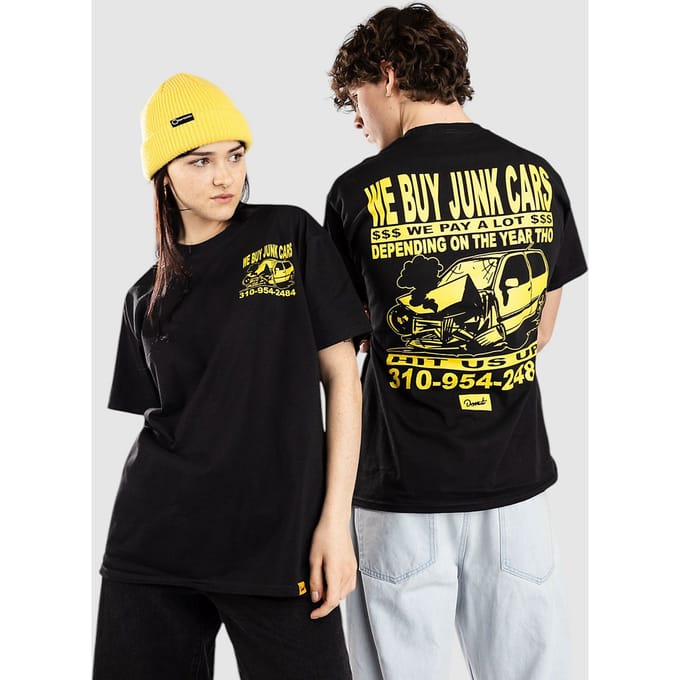 Donut Junk Cars T-Shirt zwart