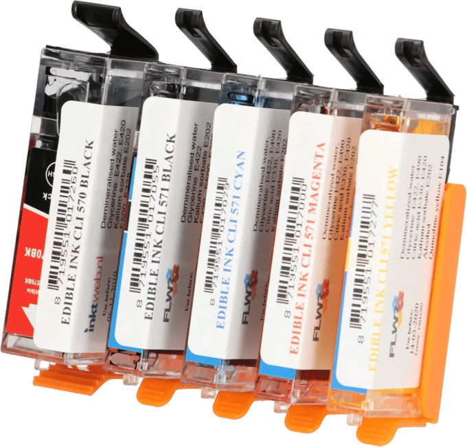 FLWR Eetbaar CLI-571 Combipack zwart en kleur (Eetbare inkt)