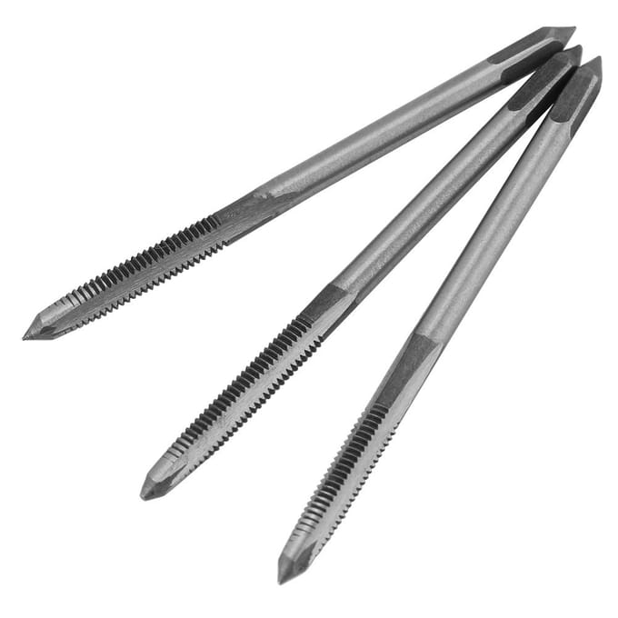 Jeu de 3 pièces M3M4M5 Acier à roulement Taraud manuel Filetage Tarauds Outil(M5) gray