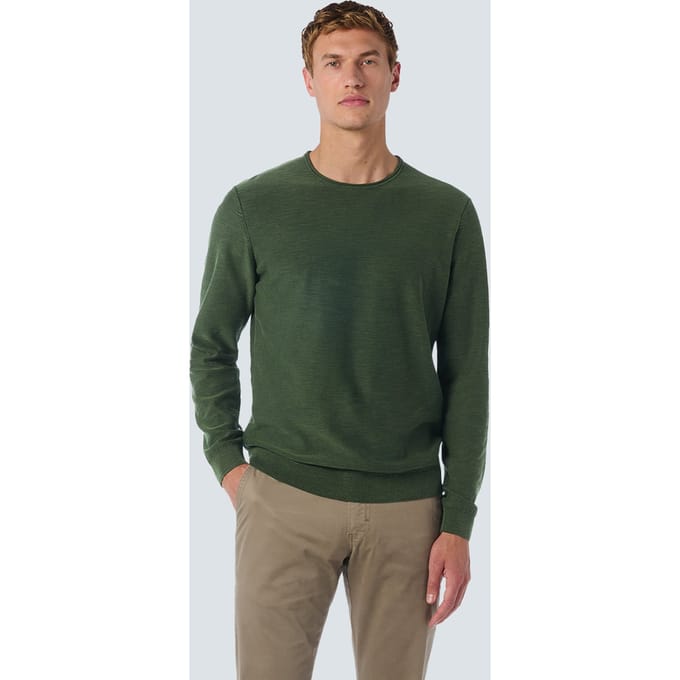 No Excess Pullover Crewneck Garment Dyed + Stone Washed Dark Green Größe: XXL | Pullover Outlet | Herren | Grün