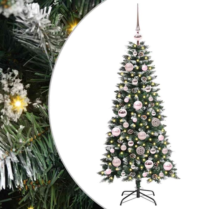 vidaXL - Kunstkerstboom - Groen - 120 - cm - PVC - en - Plastic - en - Staal