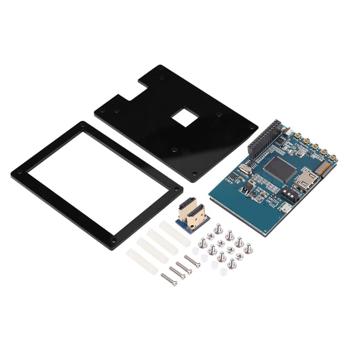 Écran LCD HDMI 1080P IPS 60fps de 3,5 pouces pour Raspberry Pi Boîtier en Acrylique Noir