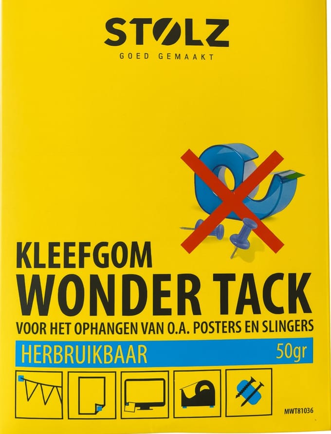 Stolz - Kleefgom Wonder tack - Kleef gum - Herbruikbaar - 50 gram