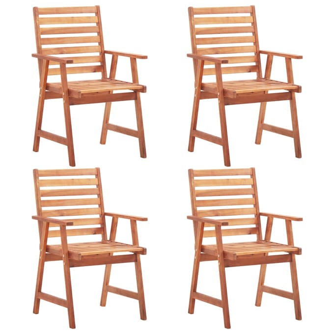 vidaXL - Tuinstoelen - 4 - st - massief - acaciahout