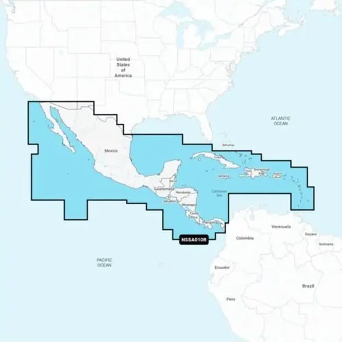 Midden-Amerika en Caribisch gebied Navigatiekaart Navionics Platinum SD