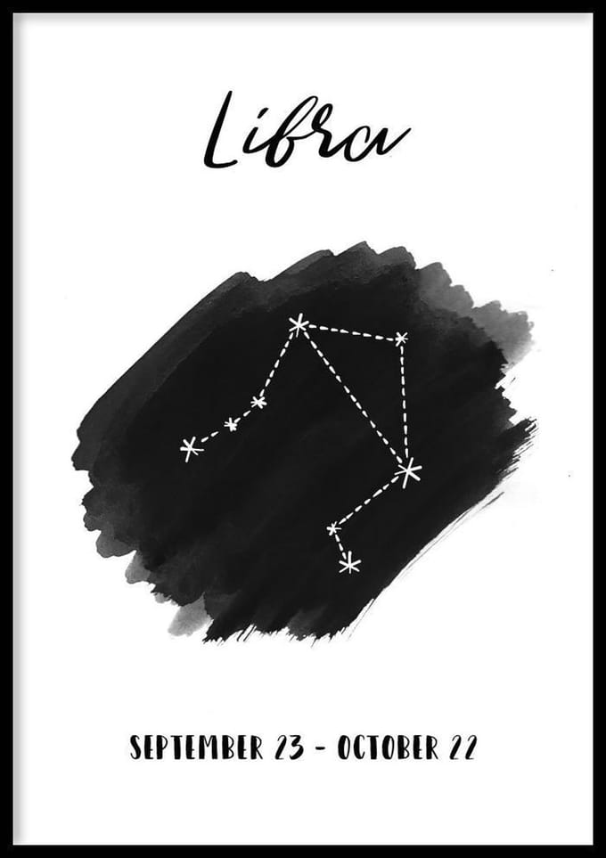 Sterrenbeeld Libra Poster - 30x40cm – WALLLL