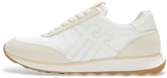 FitFlop Retro-Q FF Fabric/Suede Sneakers Dames Sneakers - Wit