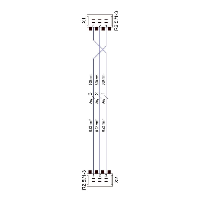 AEG kabel, stroombord, links-rechts 3574763011