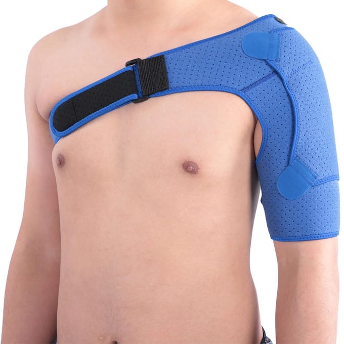 Épaulière améliorée, pressurisée, perforée, respirante, grande taille (38?51 pouces) blue