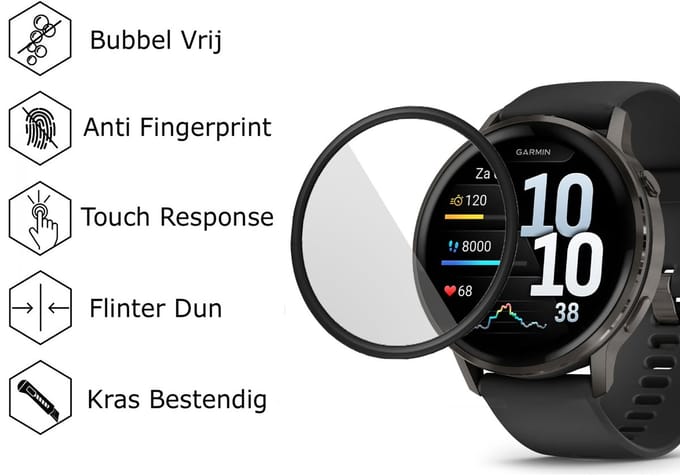Screenprotector geschikt voor Garmin Venu 4 45mm – Screen Protector + Installatietool