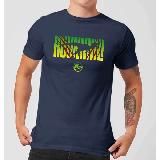 Jurassic Park Run! Men's T-Shirt - Navy - L