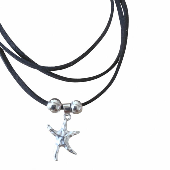 Enkelbandje-Zeester-Wikkel-Zwart-21-32 cm - Charme Bijoux