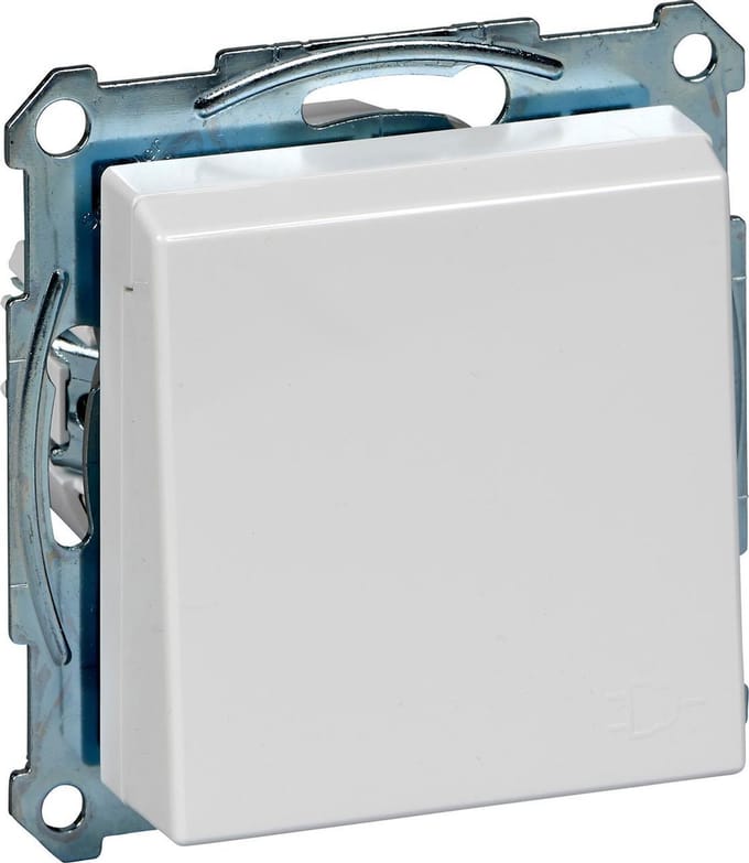 Merten system M wandcontactdoos | met randaarde | klapdeksel | inbouw | wit