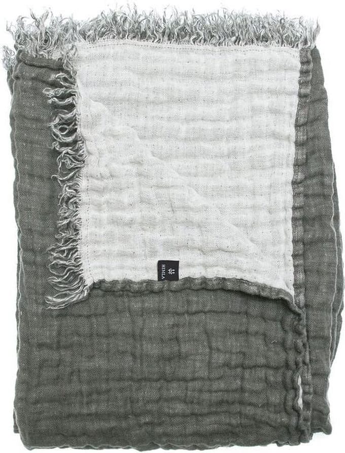 Hannelin plaid charcoal/white 130 x 170 cm