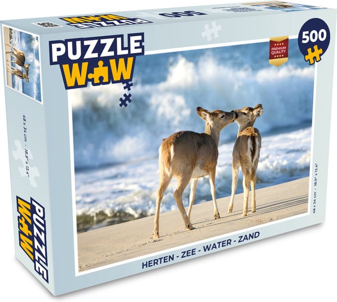 Puzzel Herten - Zee - Water - Zand - Legpuzzel - Puzzel 500 stukjes