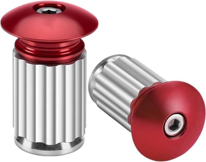 Stuureindkappen Fiets - Handvat Pluggen - Verbeterde Controle - Waterdichte Afwerking - 8x4x2.4 cm - Rood