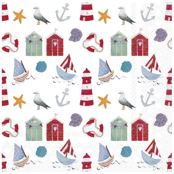 Lunch servetten Nautical items - Ambiente - 33x33 cm